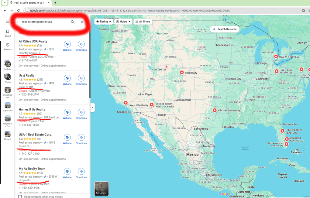 How to Extract Addresses from Google Maps?